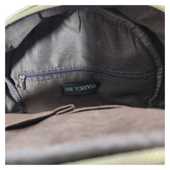 3AM Forever Gold Mini Bling Backpack 11.5" H x 10" W x 4" D - Picture 7 of 8